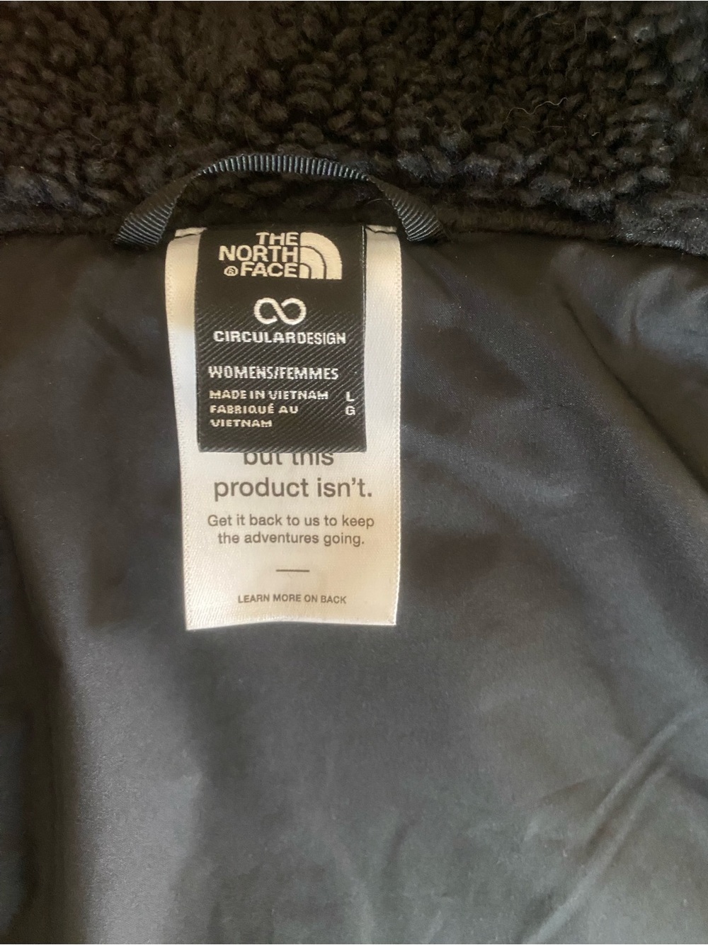 The North Face Black Quilted Women’s Hooded Jacket Parka - size Large - Picture 7 of 9